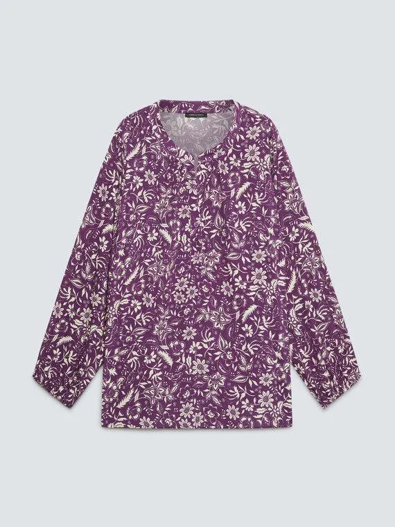 Blusa floreale in viscosa