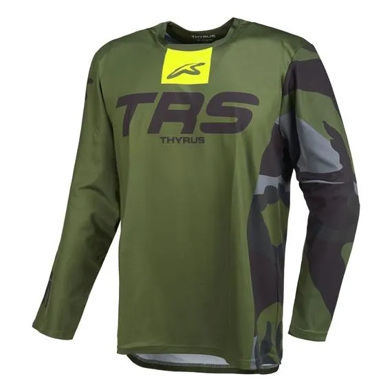 Maglia da cross Blunt Tactic Verde/Camo/Giallo
