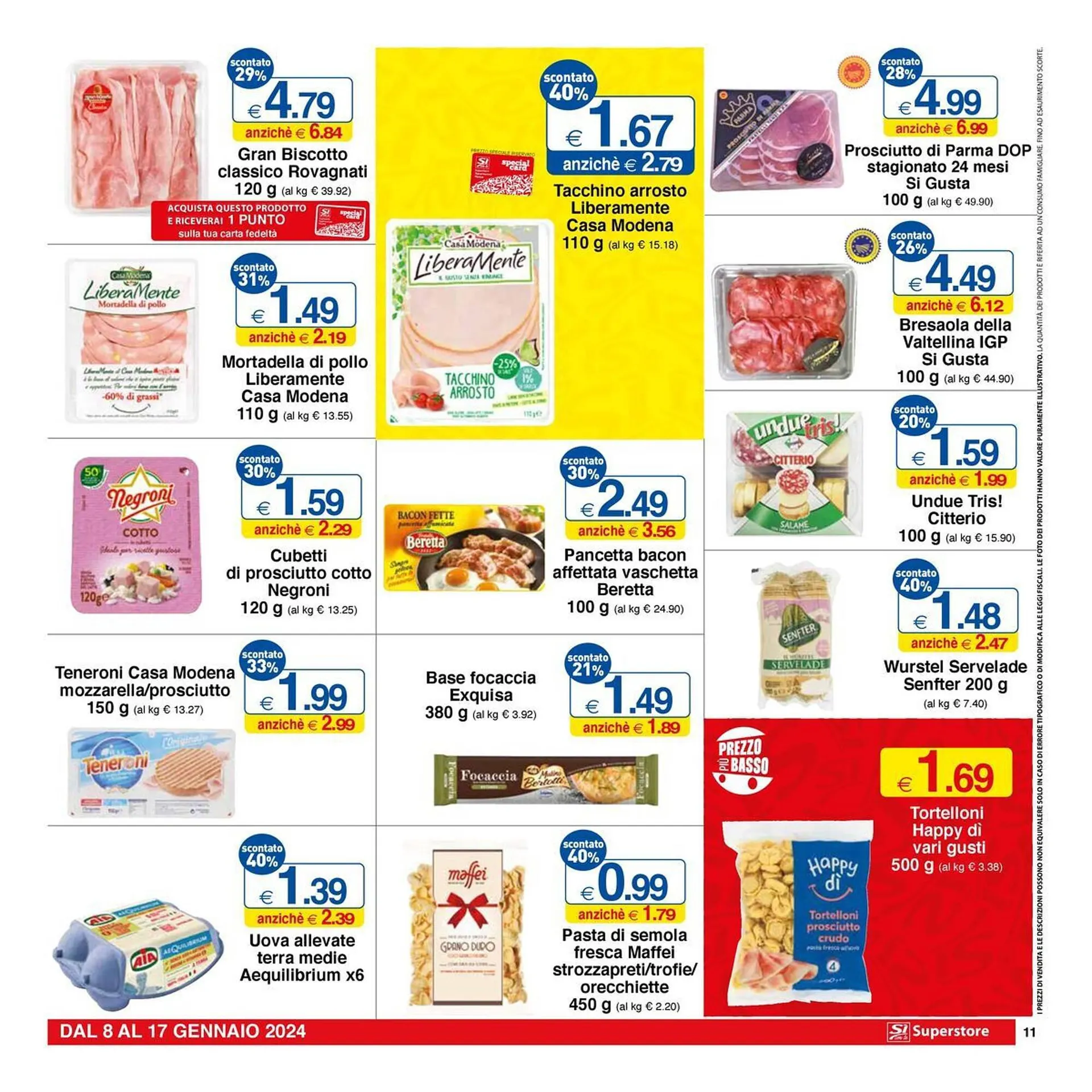 Volantino Sì con te Superstore da 8 gennaio a 17 gennaio di 2024 - Pagina del volantino 11