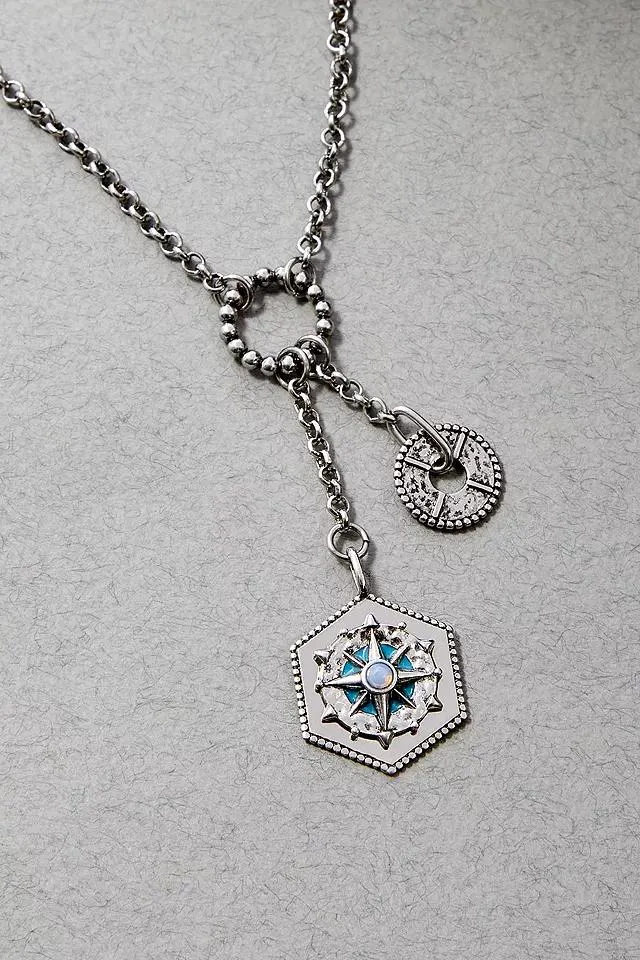 Silence + Noise Collana con pendente a maglie di ciondoli placcati in oro