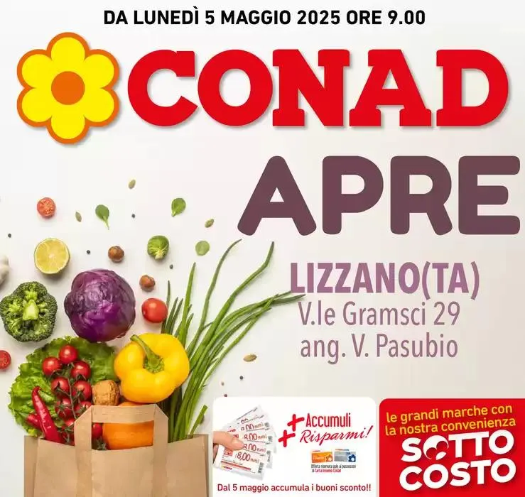 Conad apre a Lizzano! da 5 maggio a 14 maggio di 2025 - Pagina del volantino 1