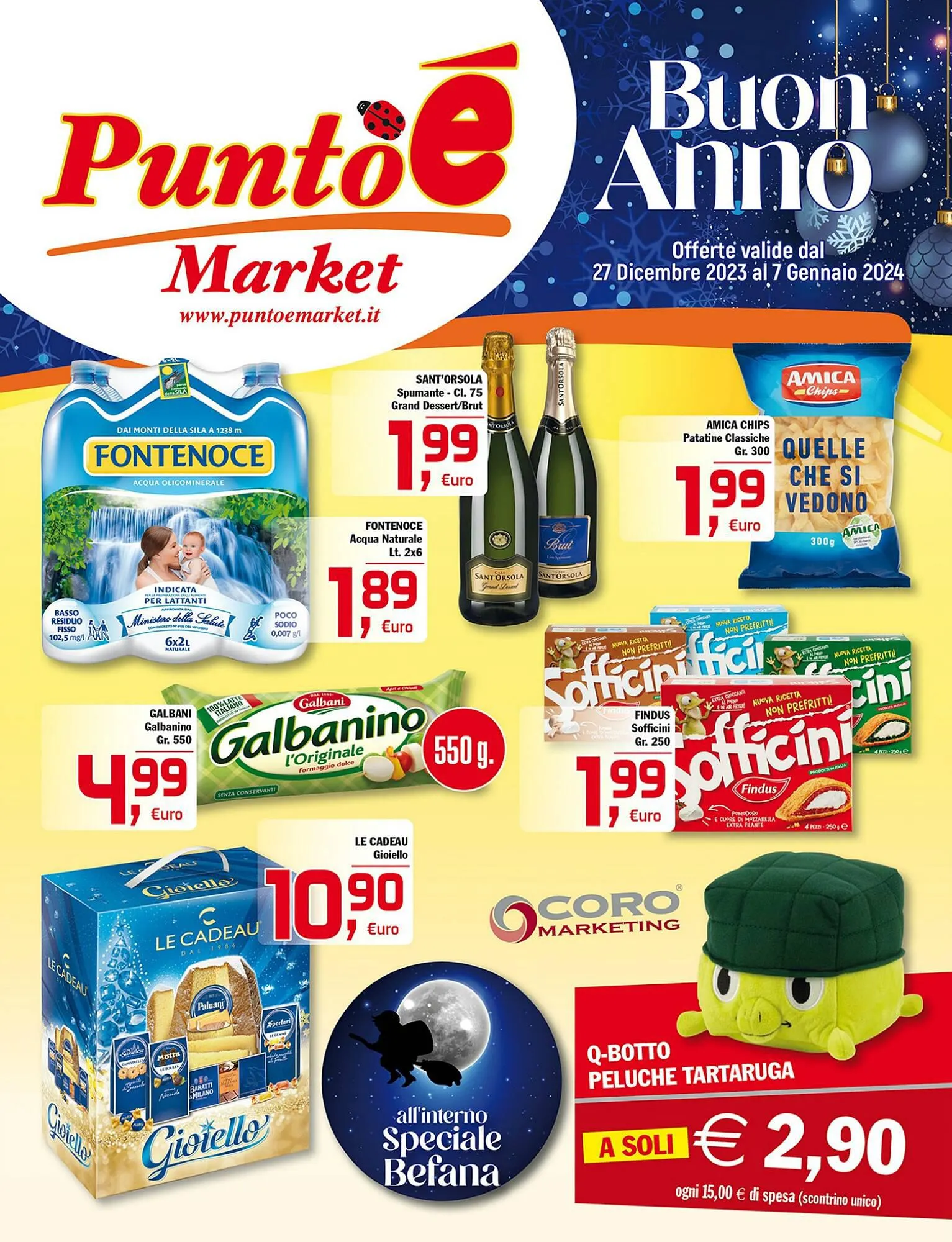 Volantino Punto é market da 27 dicembre a 7 gennaio di 2024 - Pagina del volantino 1