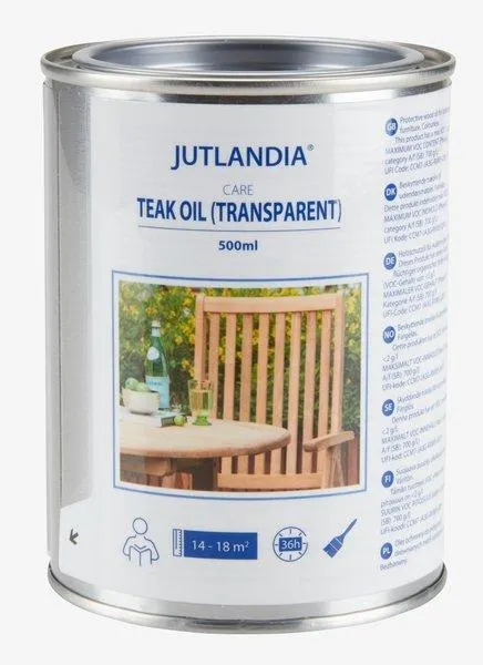Olio per cura JUTLANDIA per teak 0,5 L