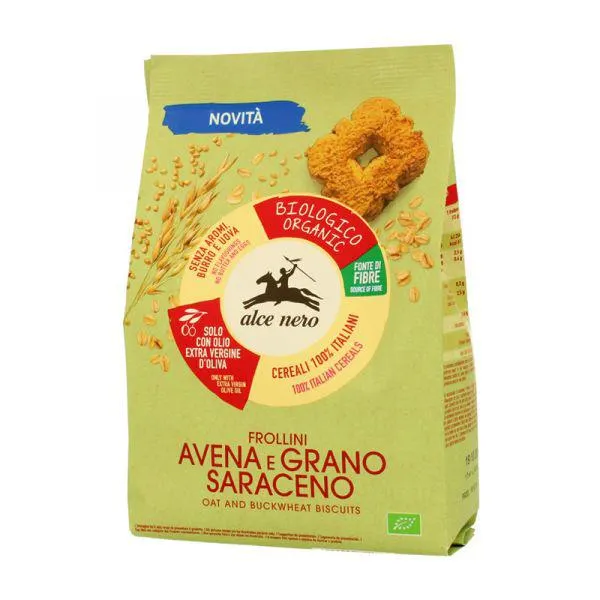 Alce Nero Frollini avena e grano saraceno bio gr. 250