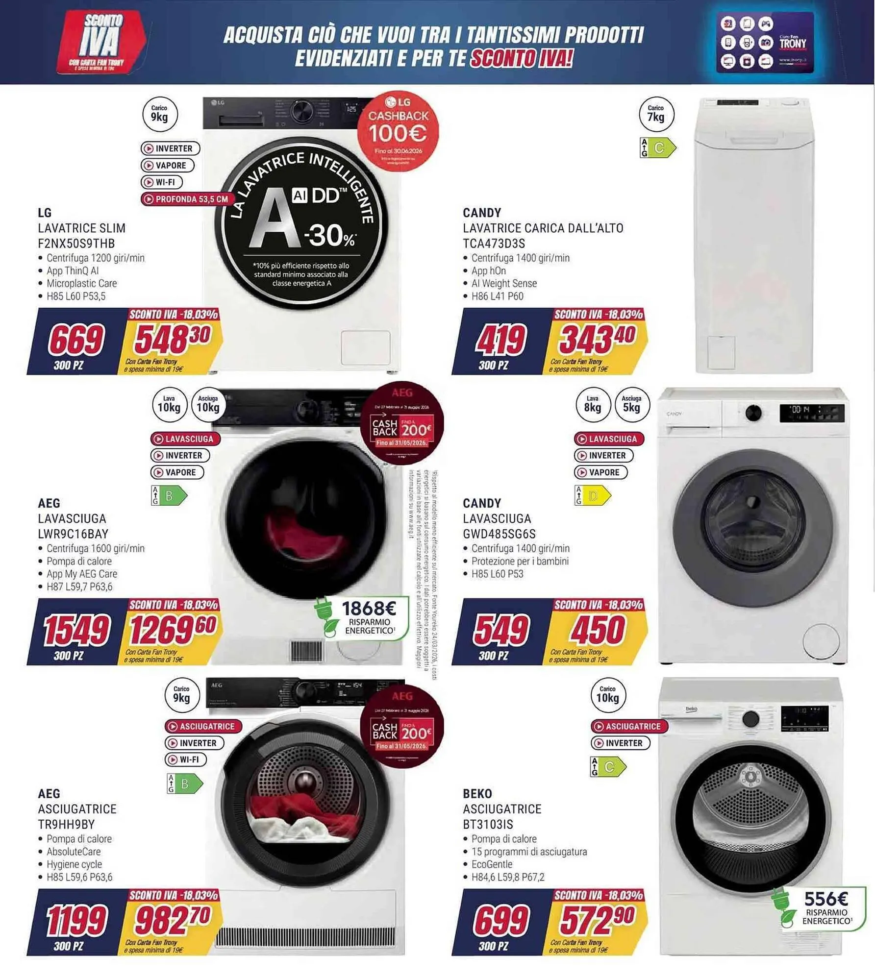Volantino Trony da 2 aprile a 16 aprile di 2026 - Pagina del volantino 46