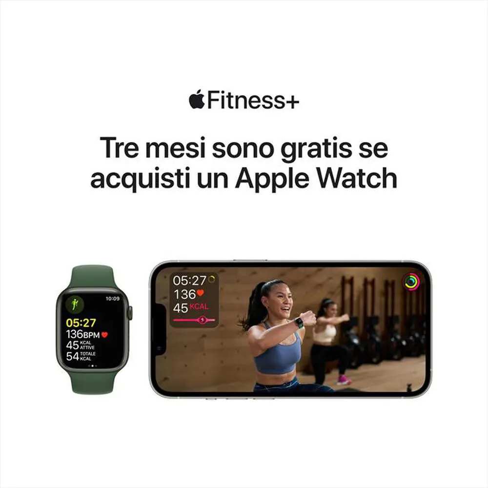 APPLE - Watch Series 7 GPS+Cellular 45mm Acciaio Arg-Cinturino Sport Galassia
