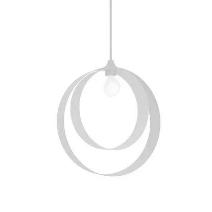 Sospensione Nucleo in metallo ø40 cm con attacco E27 bianca