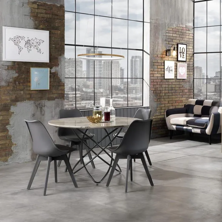 Lampadario ad anello in allumino oro satinato cm. H.92 x Ø.60