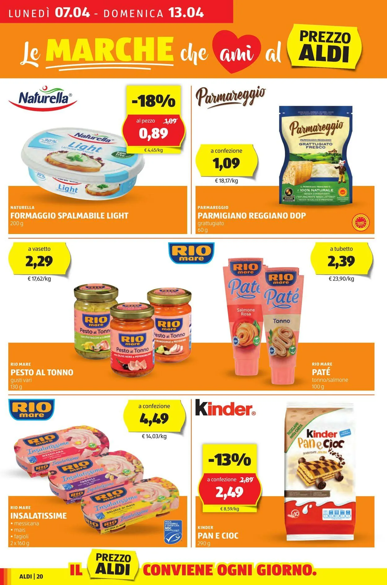 Aldi Volantino attuale da 7 aprile a 13 aprile di 2025 - Pagina del volantino 20