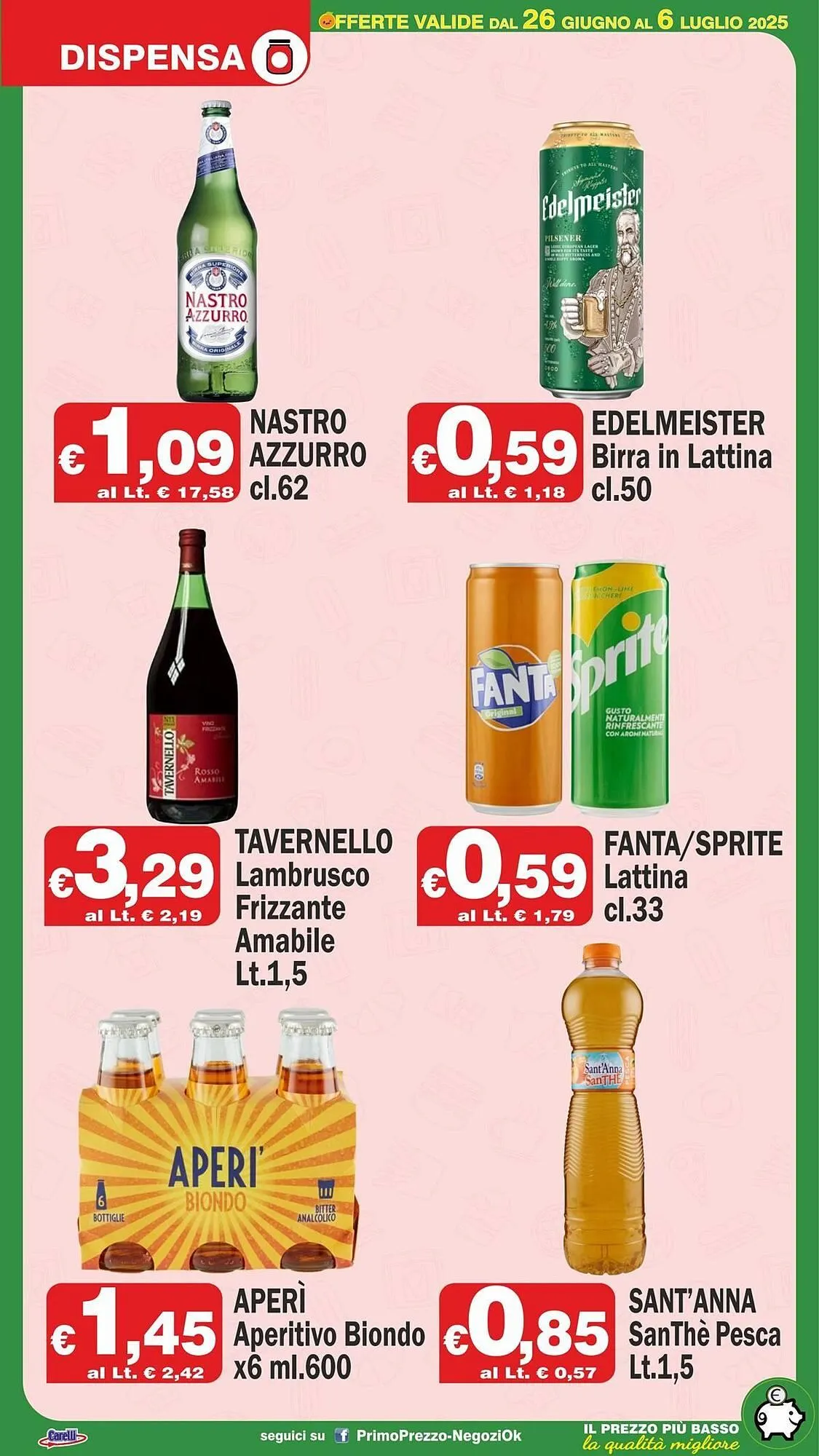 Volantino Primo Prezzo da 26 giugno a 6 luglio di 2025 - Pagina del volantino 8