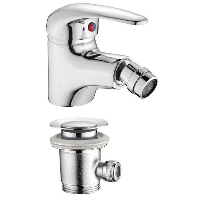 Idrak Rubinetto laura, miscelatore per bidet, cartuccia 40 mm, cromato