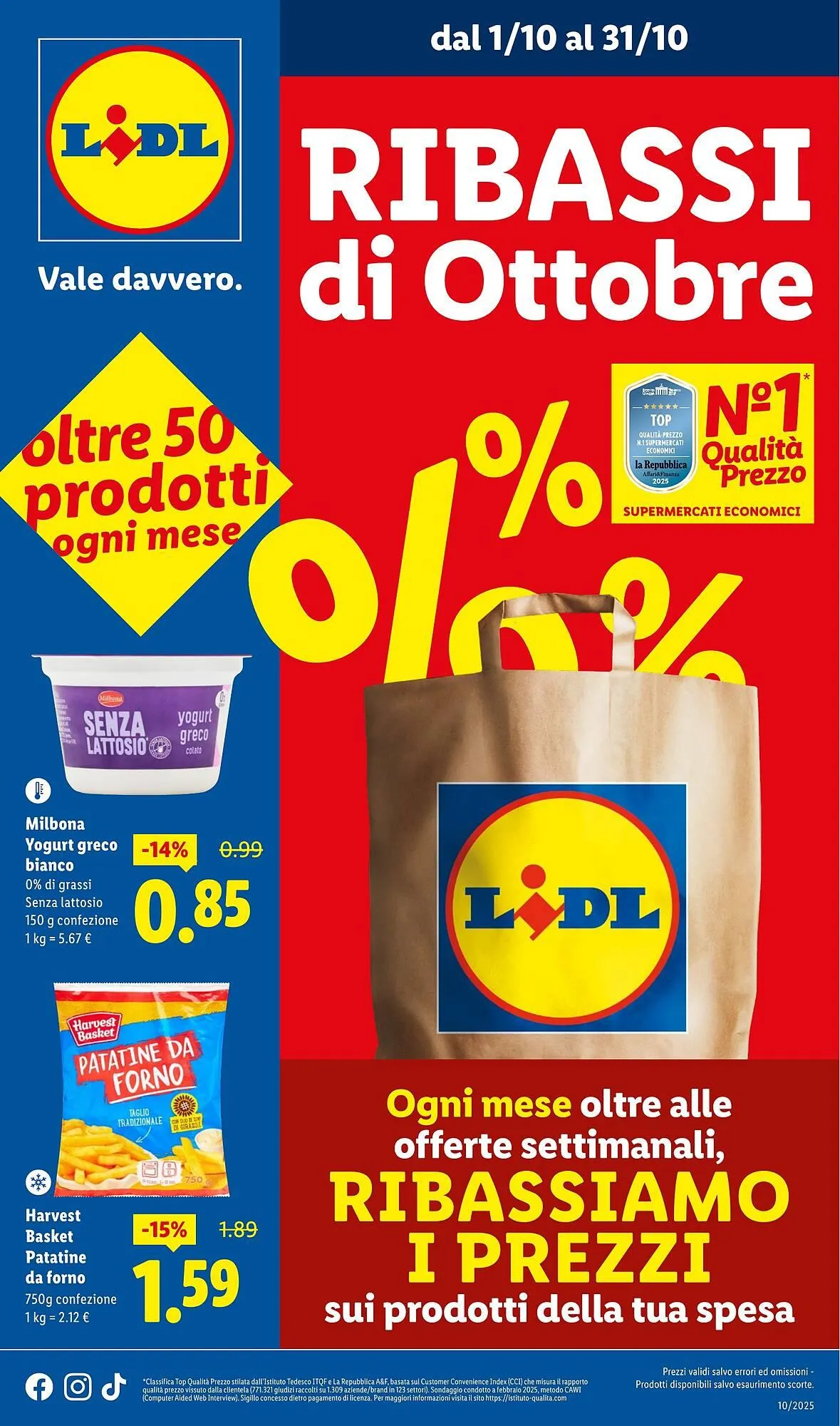 Volantino Lidl da 1 ottobre a 31 ottobre di 2025 - Pagina del volantino 1