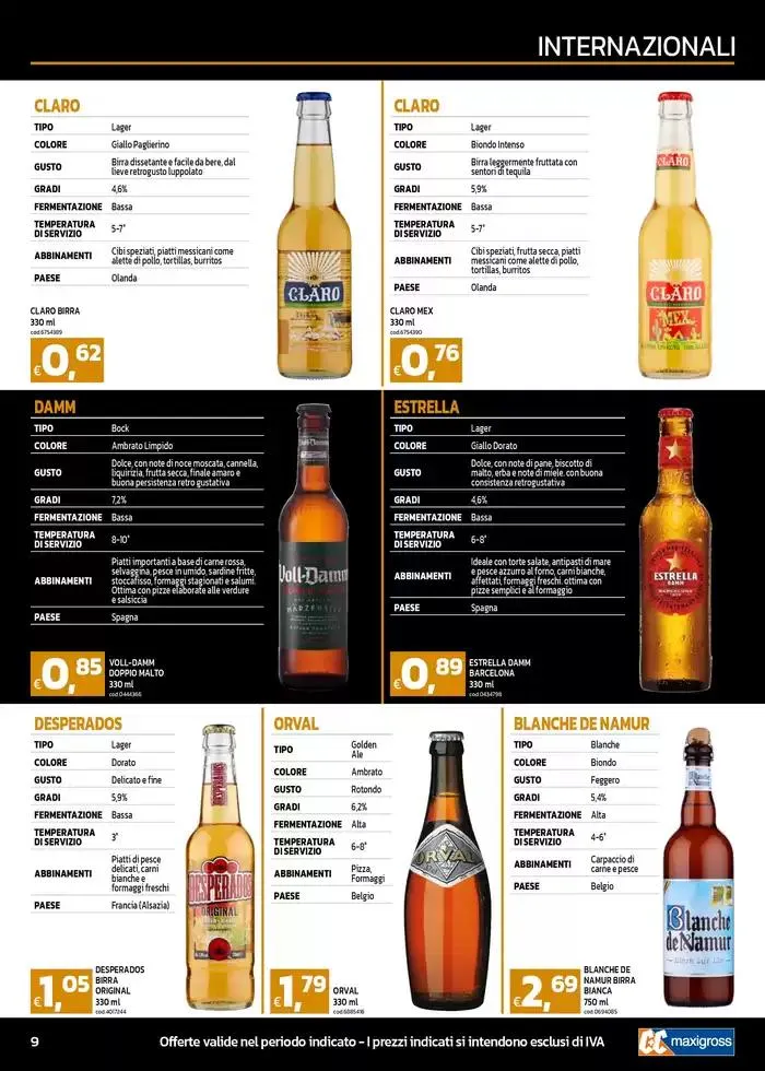 CARTA BIRRE 2025 da 22 aprile a 18 maggio di 2025 - Pagina del volantino 9