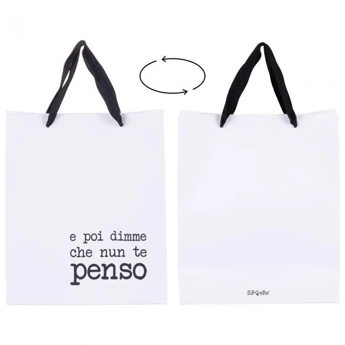 Busta regalo media in carta 22x10x26 cm, S.P.Q.eRe