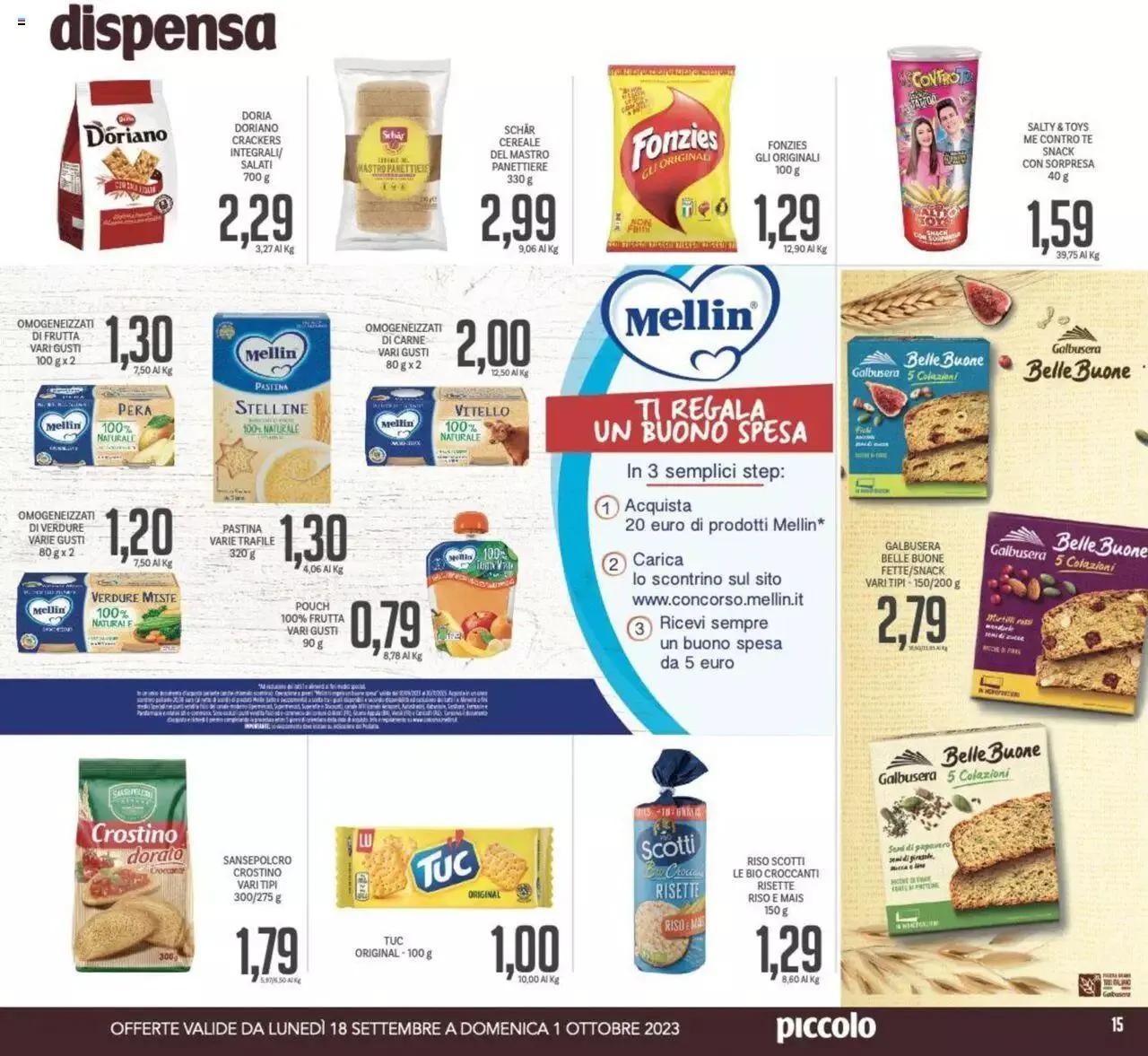 Volantino Piccolo da 18 settembre a 1 ottobre di 2023 - Pagina del volantino 15