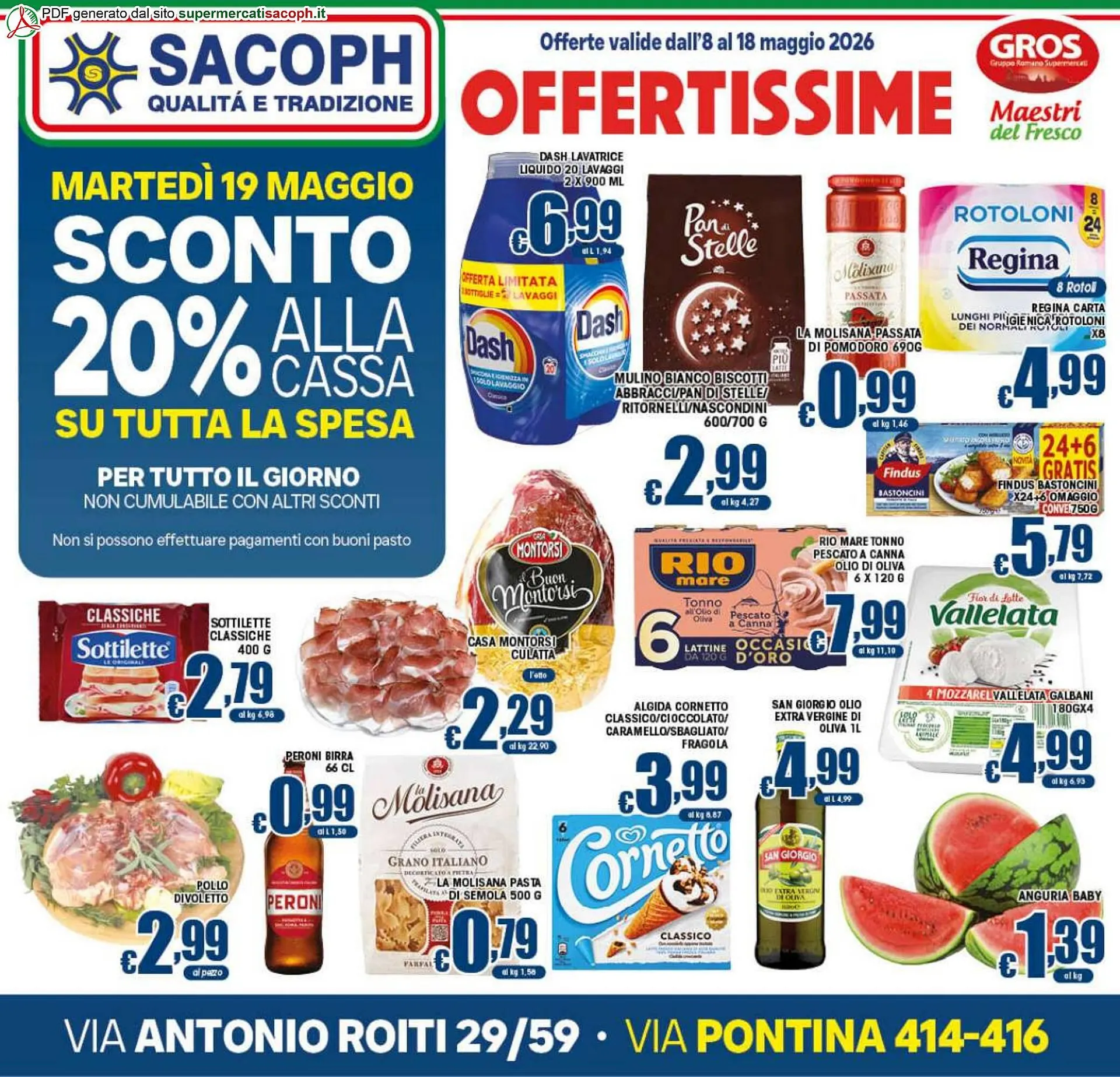 Volantino Sacoph da 8 maggio a 18 maggio di 2026 - Pagina del volantino 1