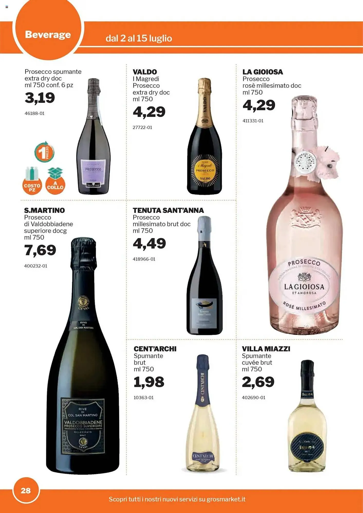 Volantino GrosMarket da 2 luglio a 15 luglio di 2025 - Pagina del volantino 28