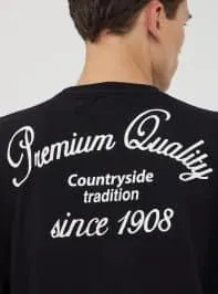 Felpa senza cappuccio con scritta urban fronte/retro Nero