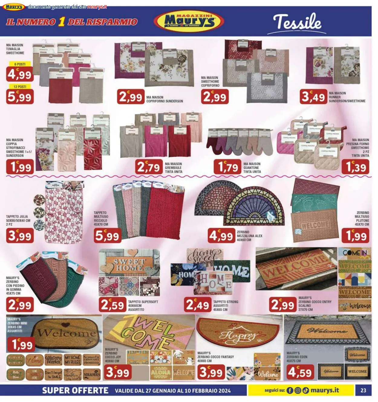 Maury's Volantino attuale da 27 gennaio a 10 febbraio di 2024 - Pagina del volantino 23