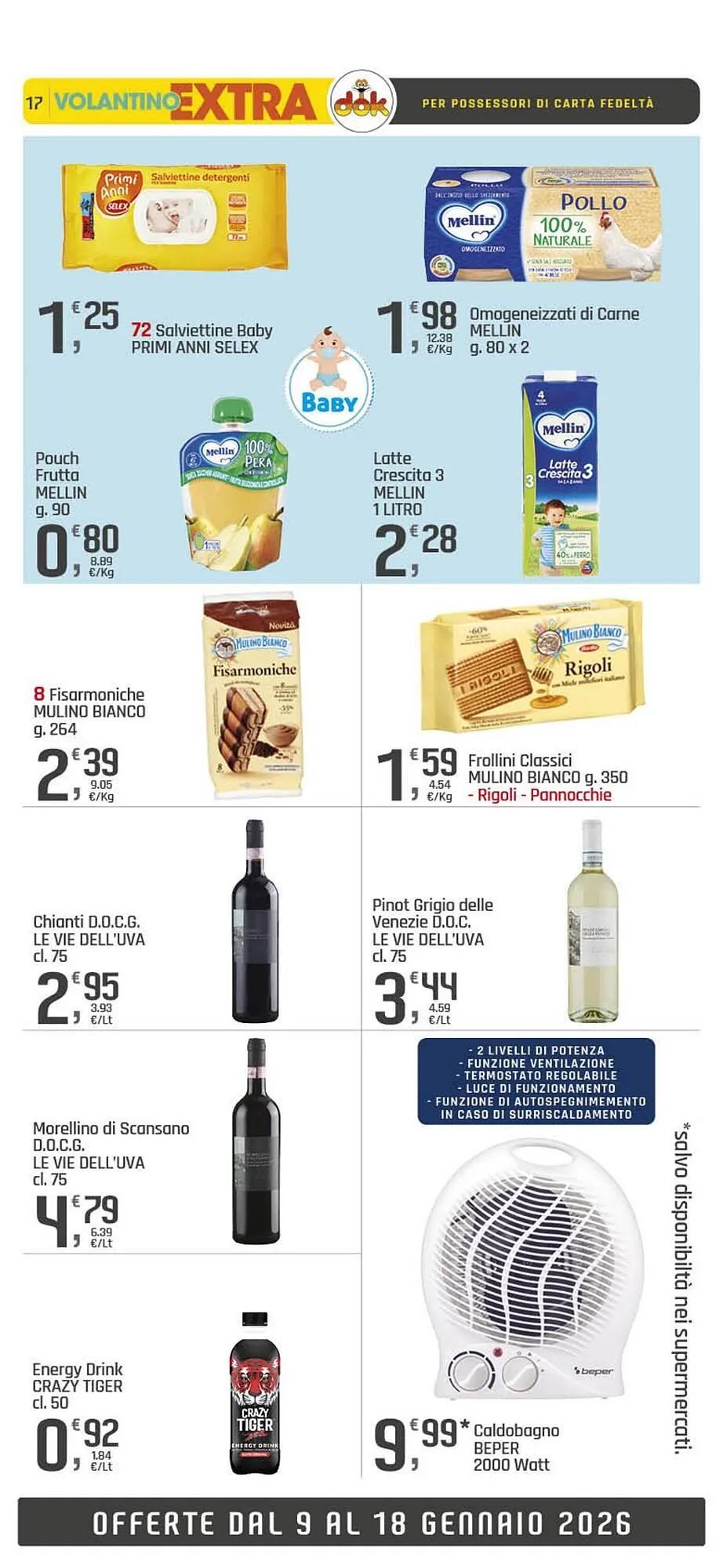 Volantino Supermercati Dok da 9 gennaio a 18 gennaio di 2026 - Pagina del volantino 17