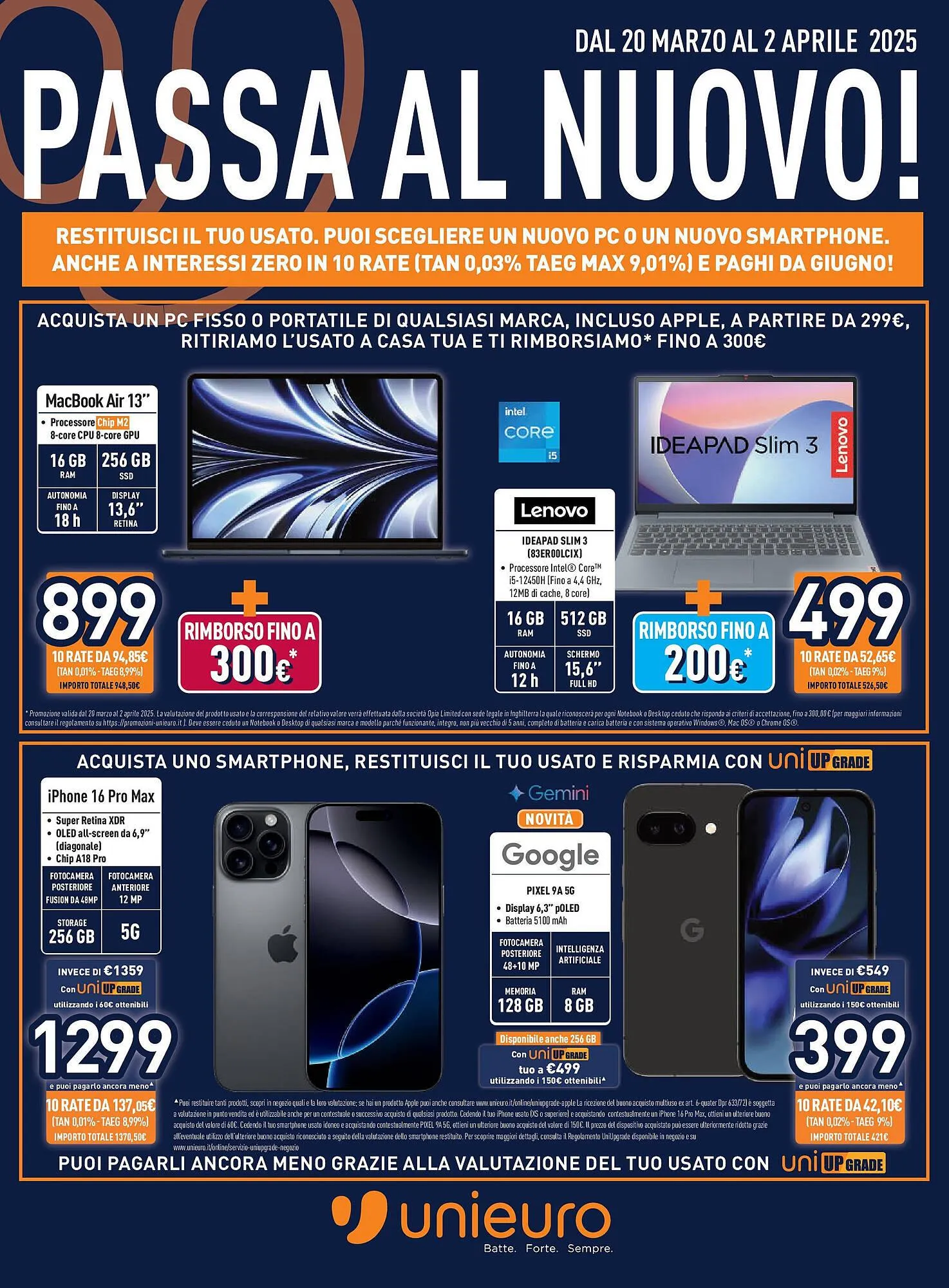Volantino Unieuro da 19 marzo a 2 aprile di 2025 - Pagina del volantino 1