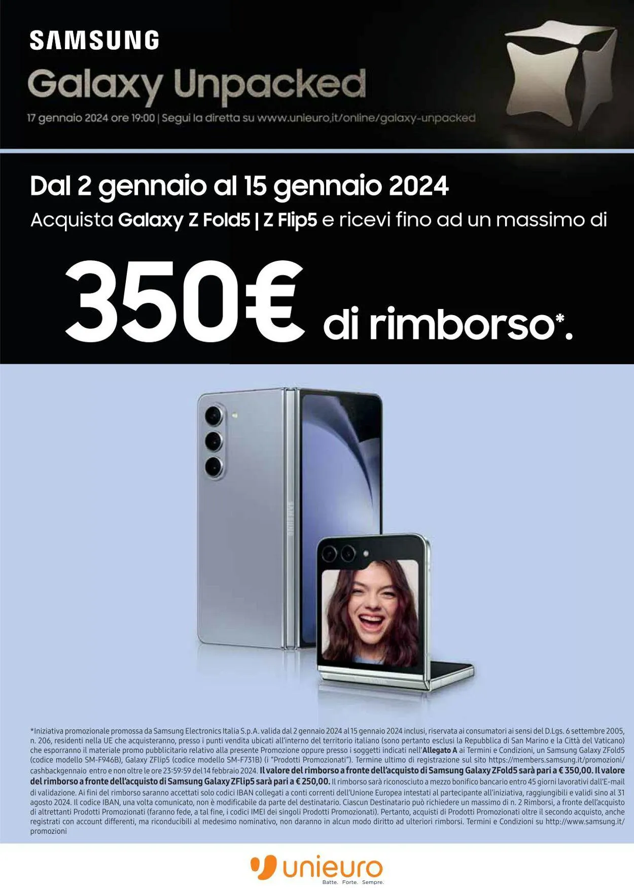 Unieuro da 2 gennaio a 17 gennaio di 2024 - Pagina del volantino 34