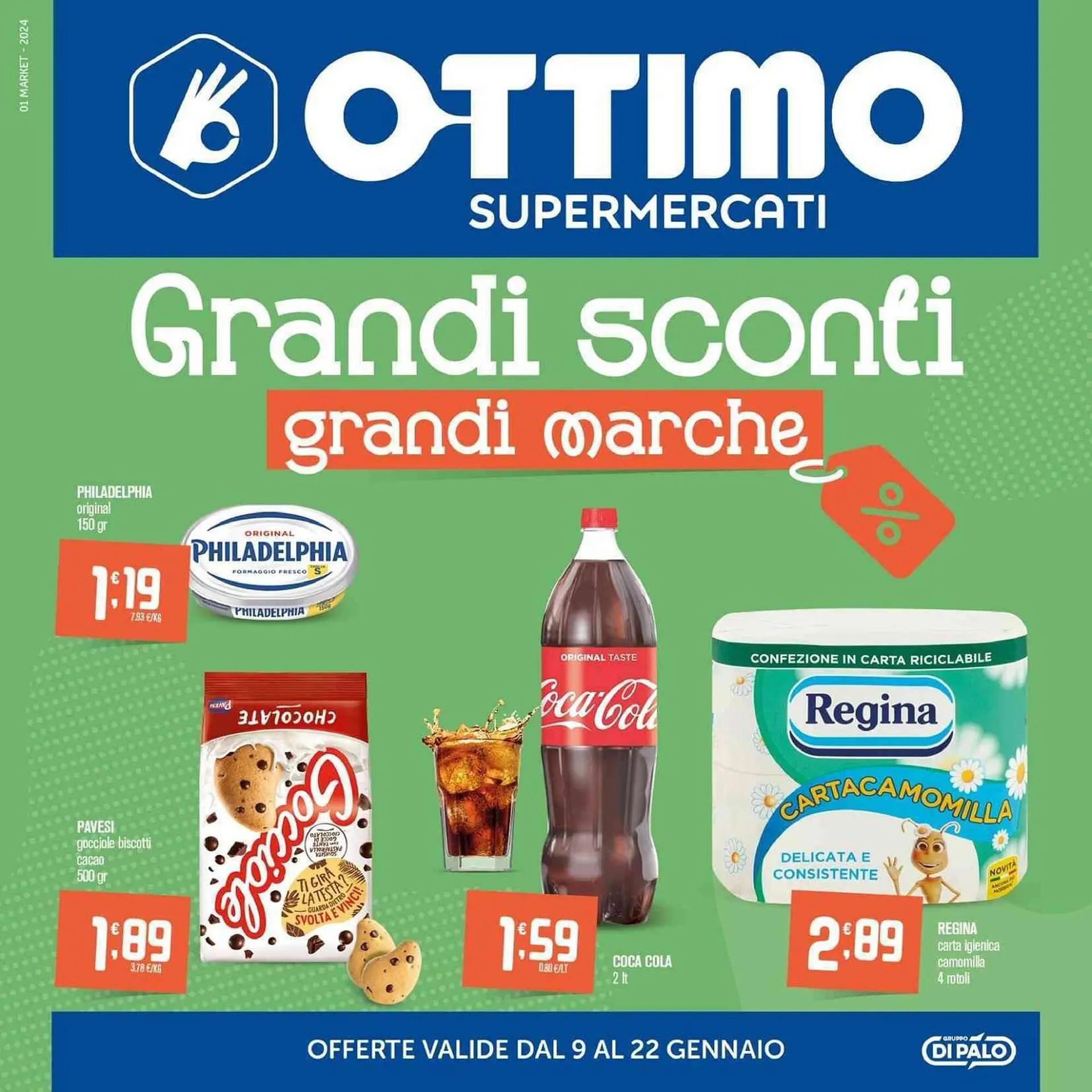 Volantino Ottimo Market da 9 gennaio a 22 gennaio di 2024 - Pagina del volantino 1