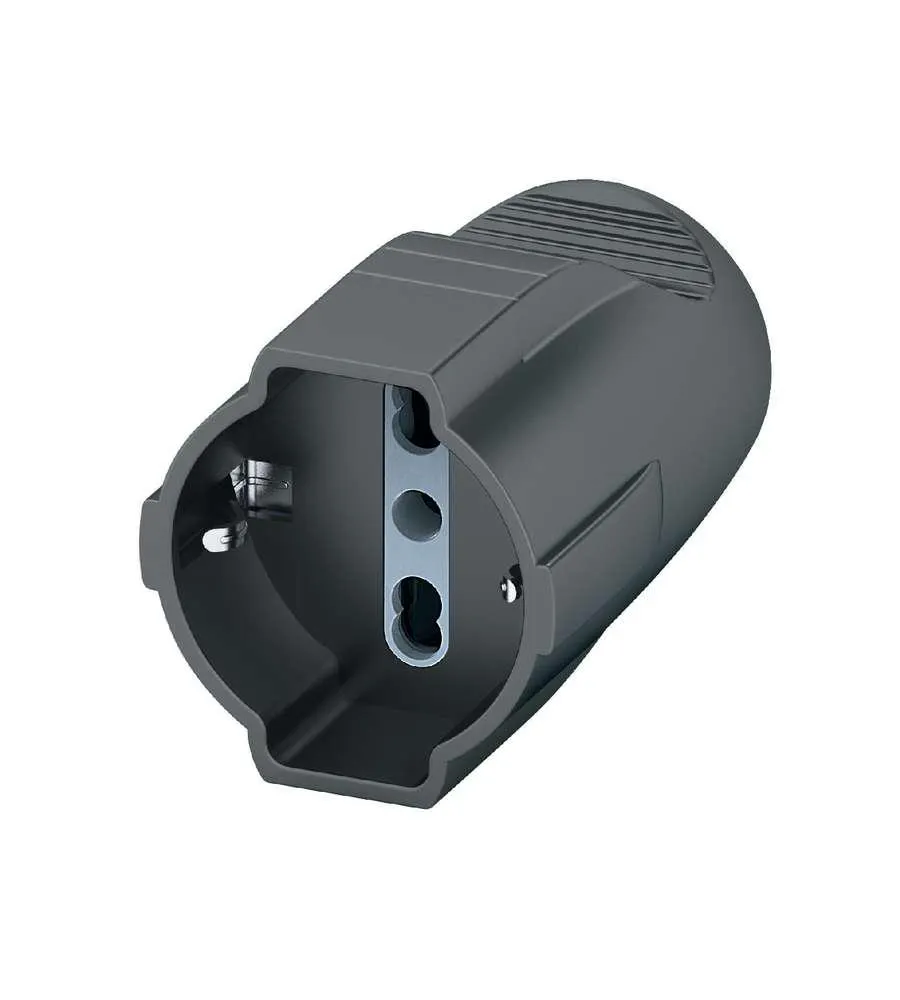 PRESA STDR TEDESCO/BIPASSO 10/16 A 2P+T GRIGIO - BTICINO.