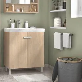 Mobile bagno easy 70 2ante rovere l71 h79,5 p42