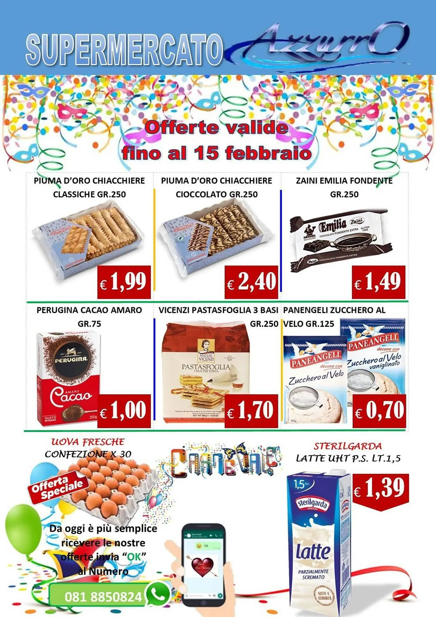 Volantino Supermercato Azzurro da 5 febbraio a 15 febbraio di 2024 - Pagina del volantino 