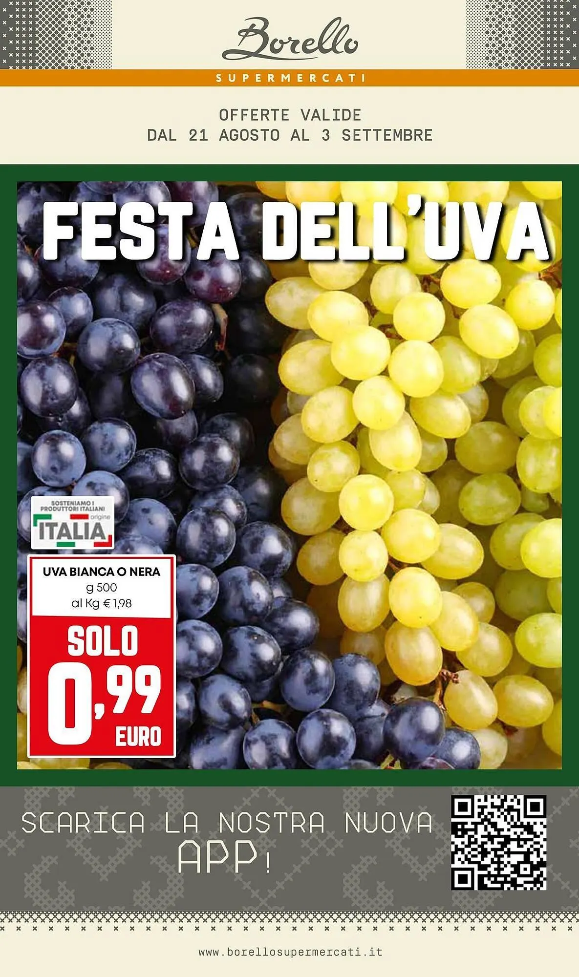 Volantino Borello Supermercati da 21 agosto a 3 settembre di 2025 - Pagina del volantino 1