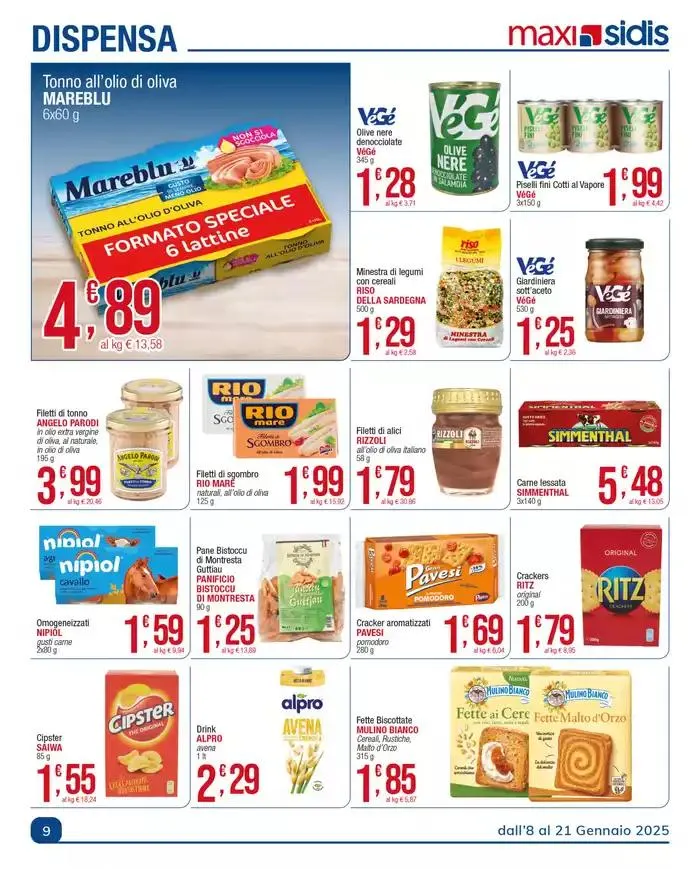 Il piacere di fare la spesa da 7 gennaio a 21 gennaio di 2025 - Pagina del volantino 9