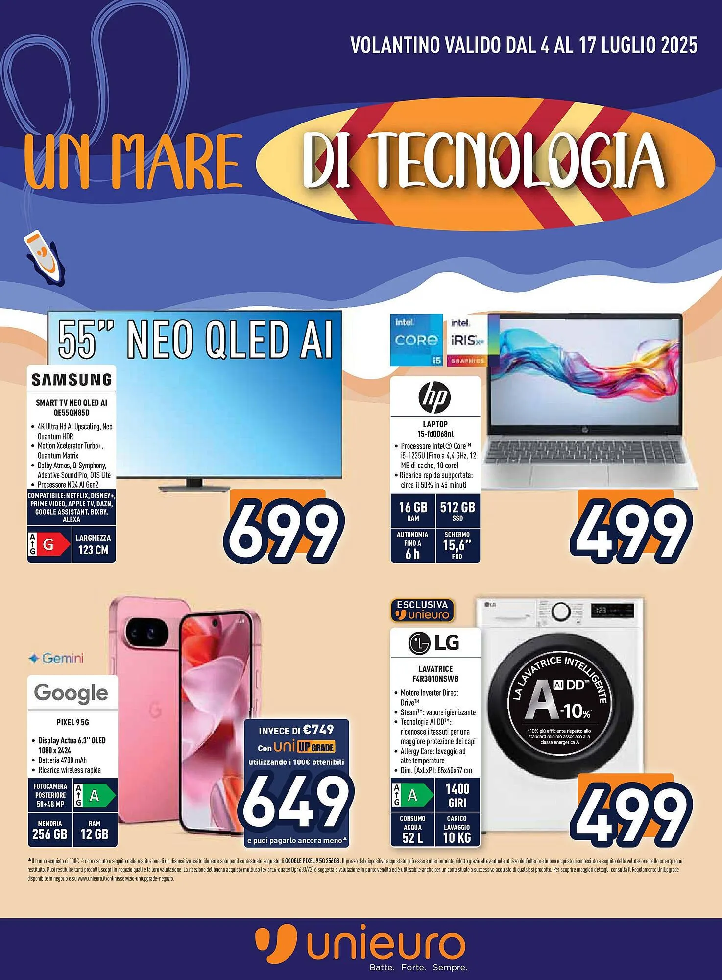 Volantino Unieuro da 3 luglio a 17 luglio di 2025 - Pagina del volantino 1