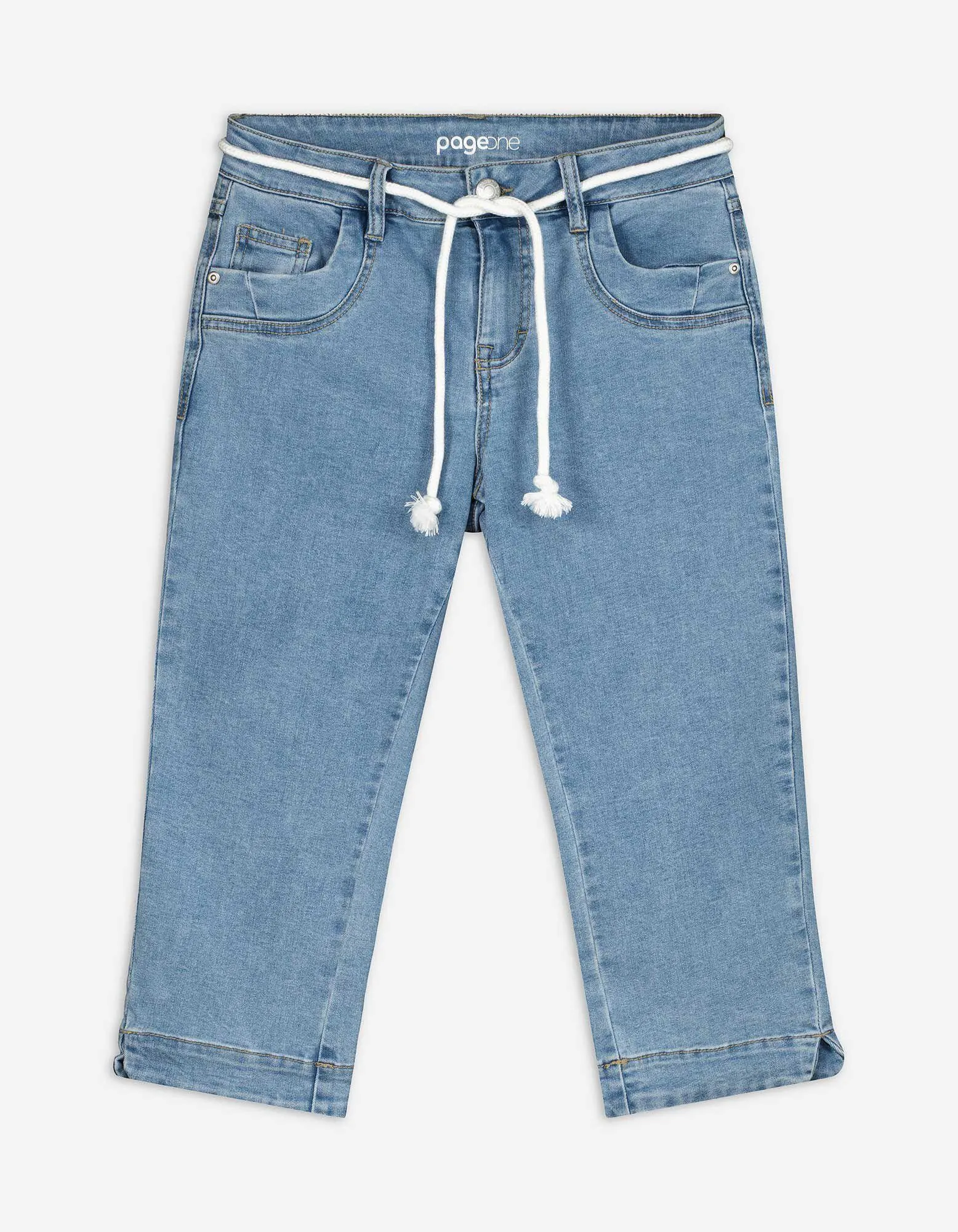 Pantaloni capri - Vita alta - blu