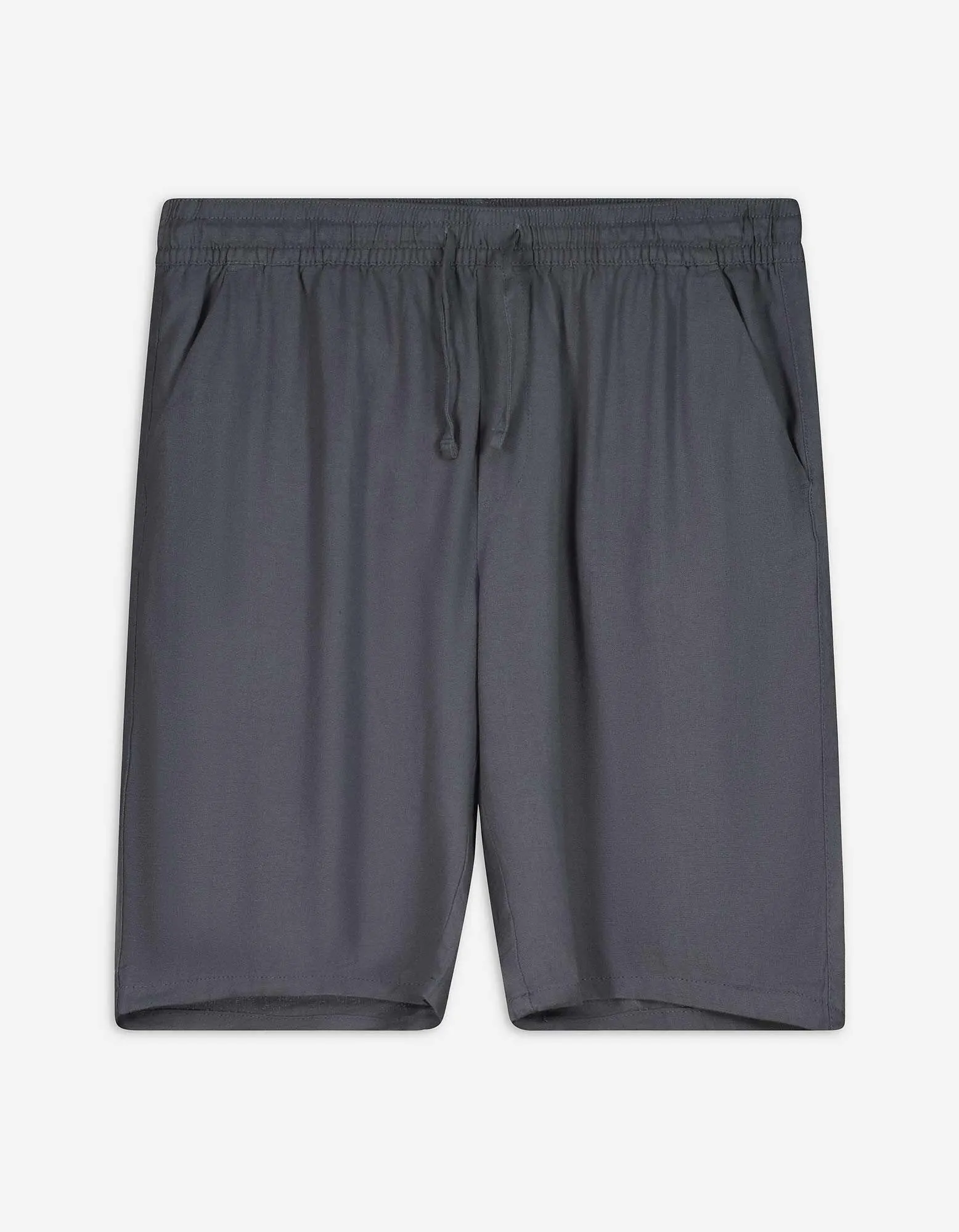 Pantaloncini - Misto lino - blu scuro