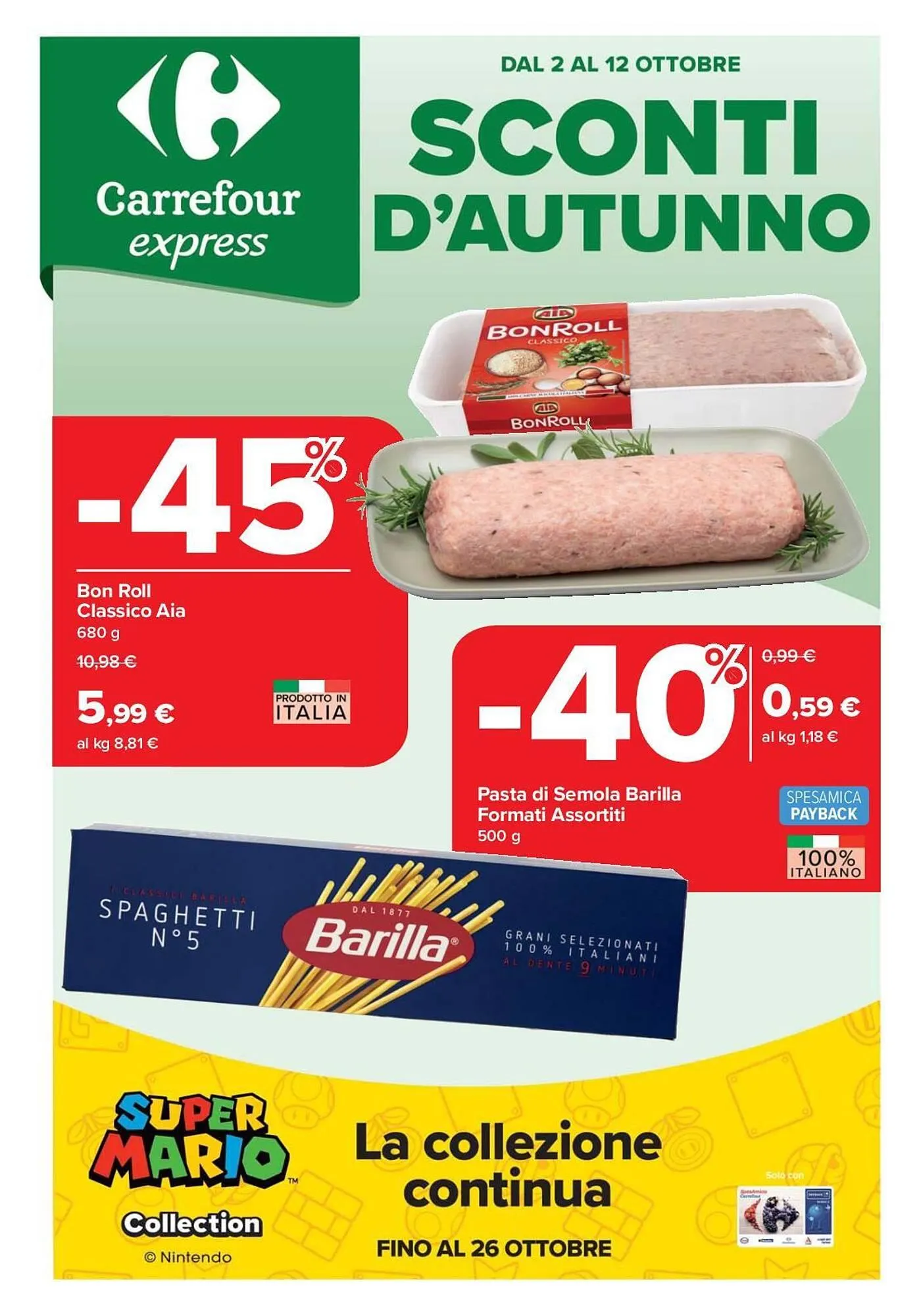 Volantino Carrefour Express da 2 ottobre a 12 ottobre di 2025 - Pagina del volantino 1