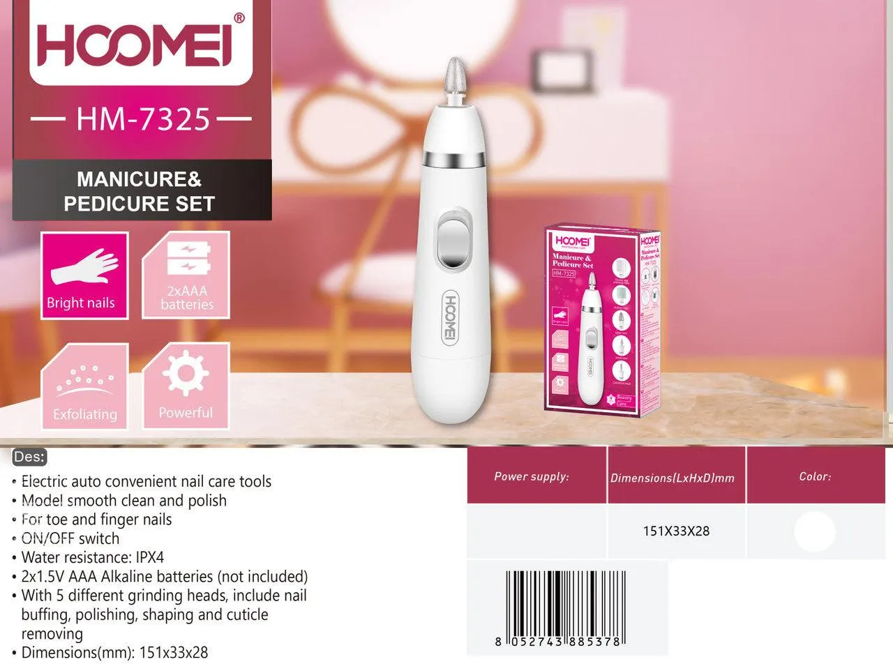 Hoomei - Manicure and Pedicure Set 151x33x28 mm