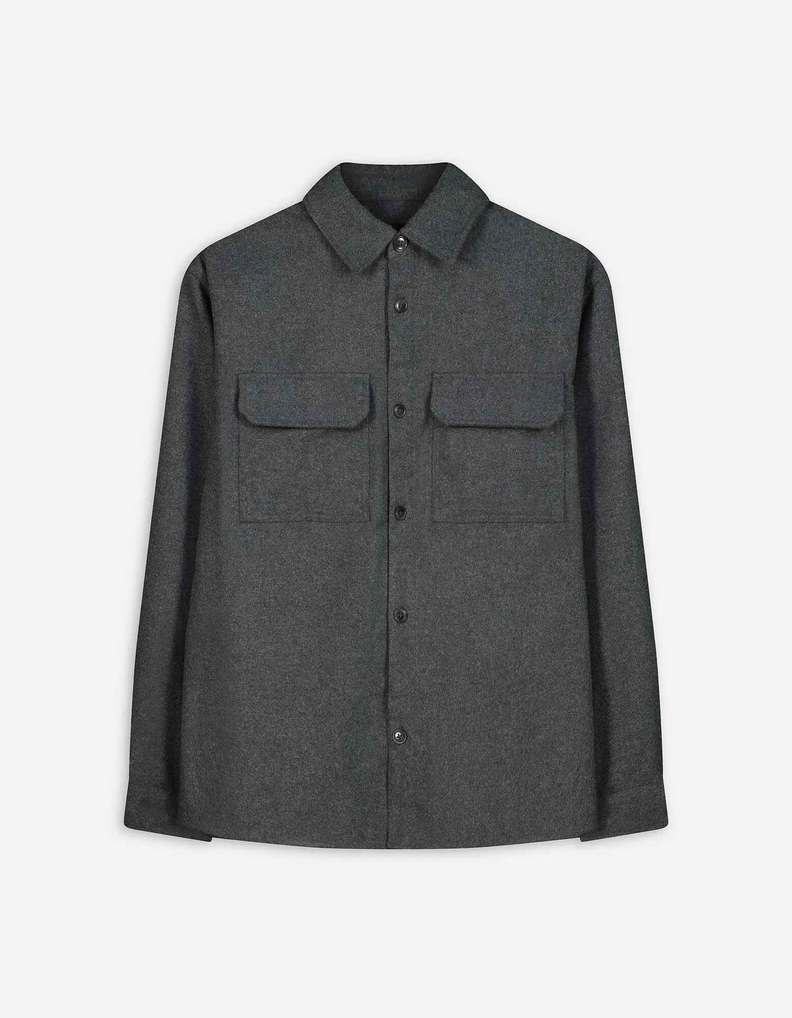 Camicia - Effetto lana - grigio scuro