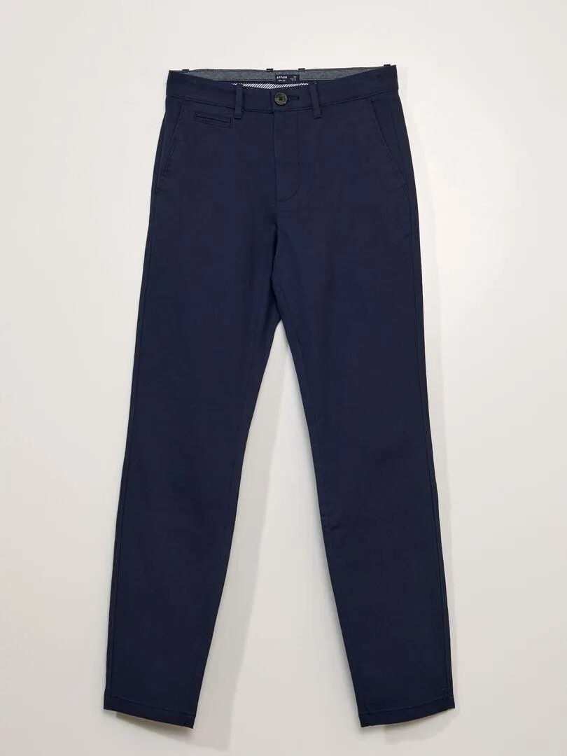Pantaloni chino in twill - NERO