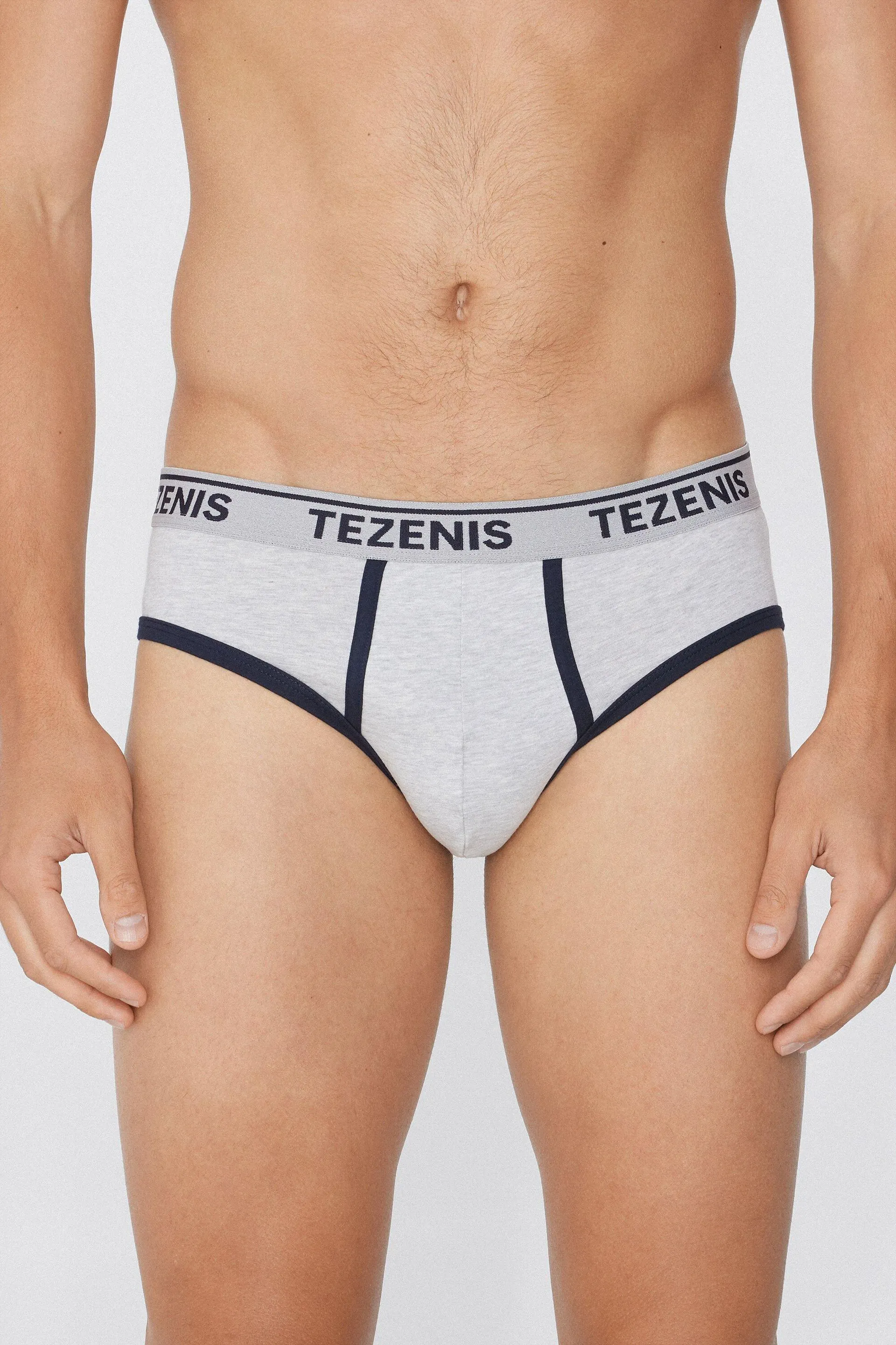 Slip in Cotone Organico con Bordi a Contrasto e Logo