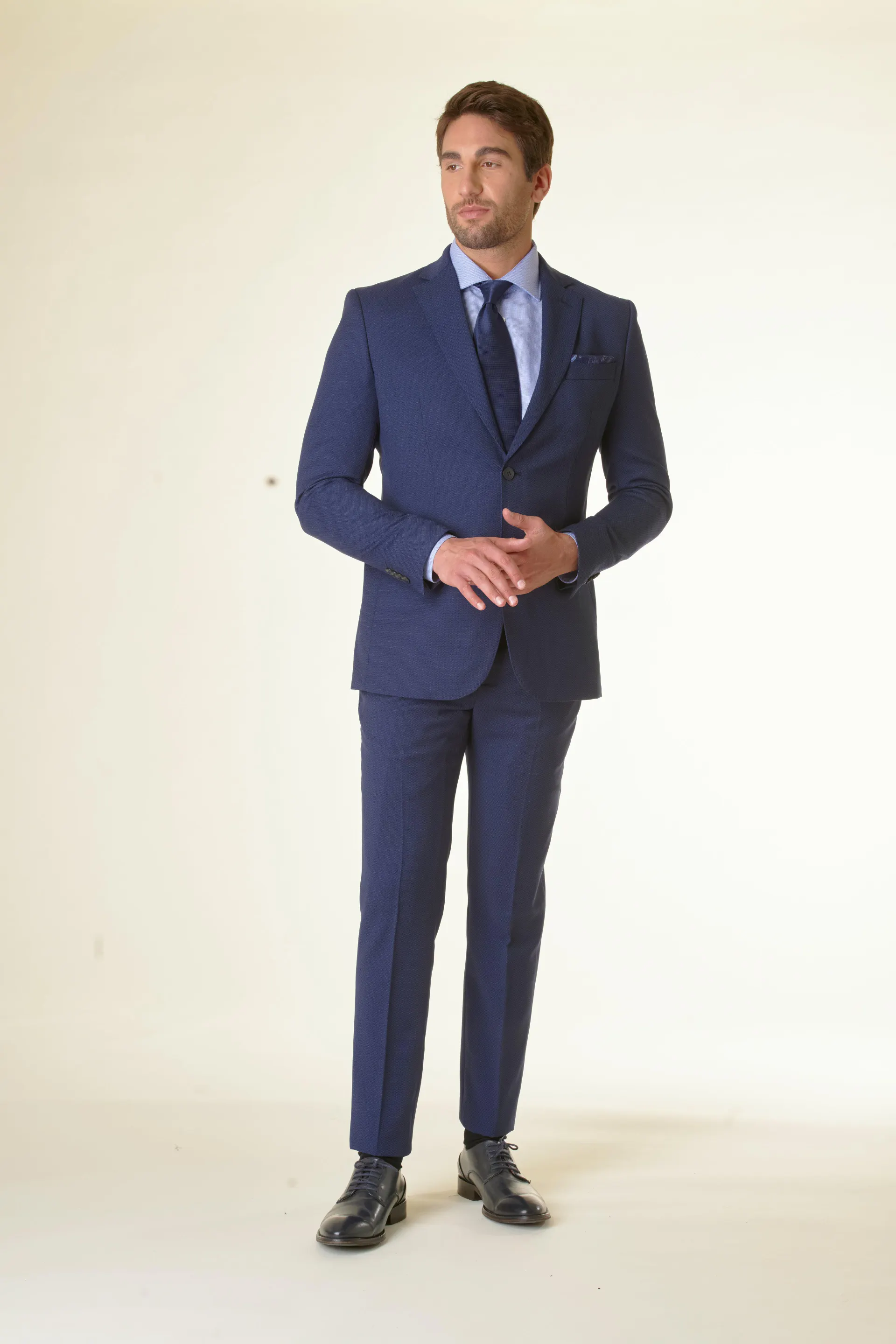 Abito blu occhio di pernice custom fit