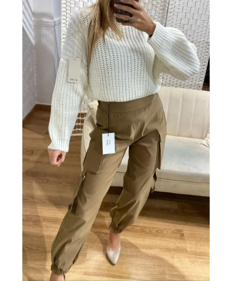 Pantalone cargo tessuto tecnico