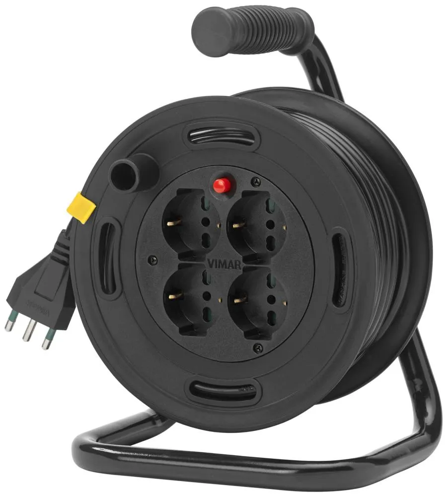 AVVOLGICAVO VIMAR 16A 4 USCITE UNIVERSALI, 15 METRI