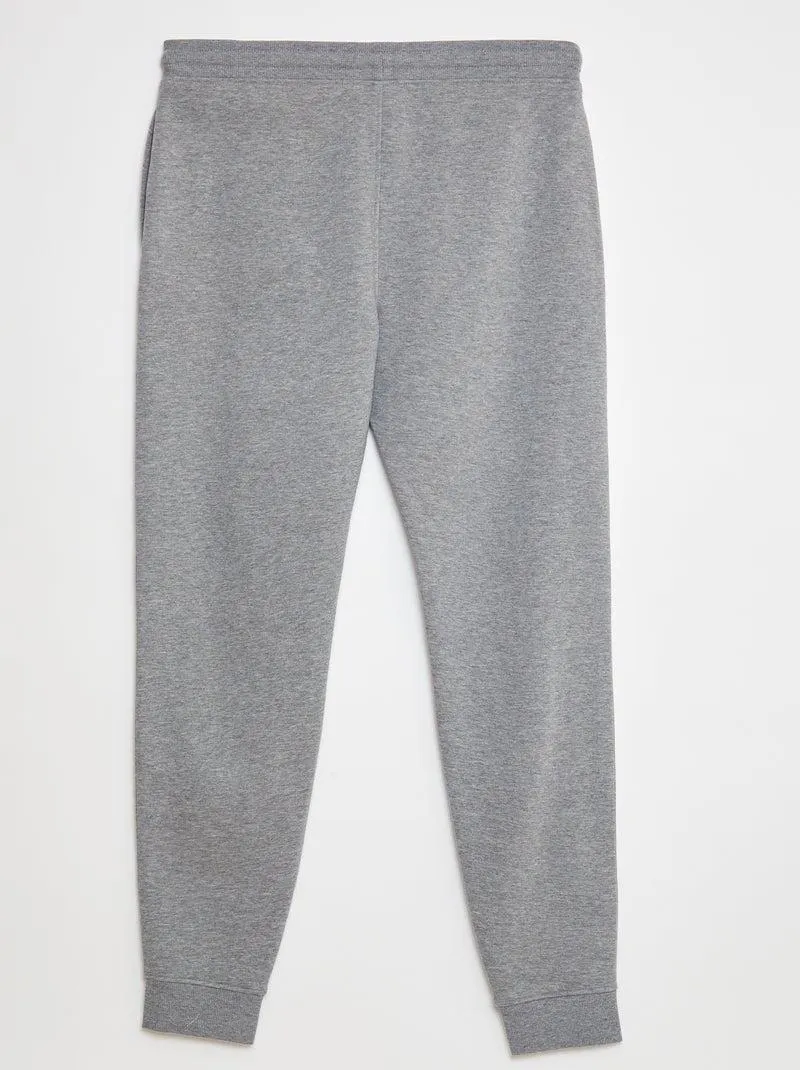 Joggers basic in tessuto felpato L36 - Grigio