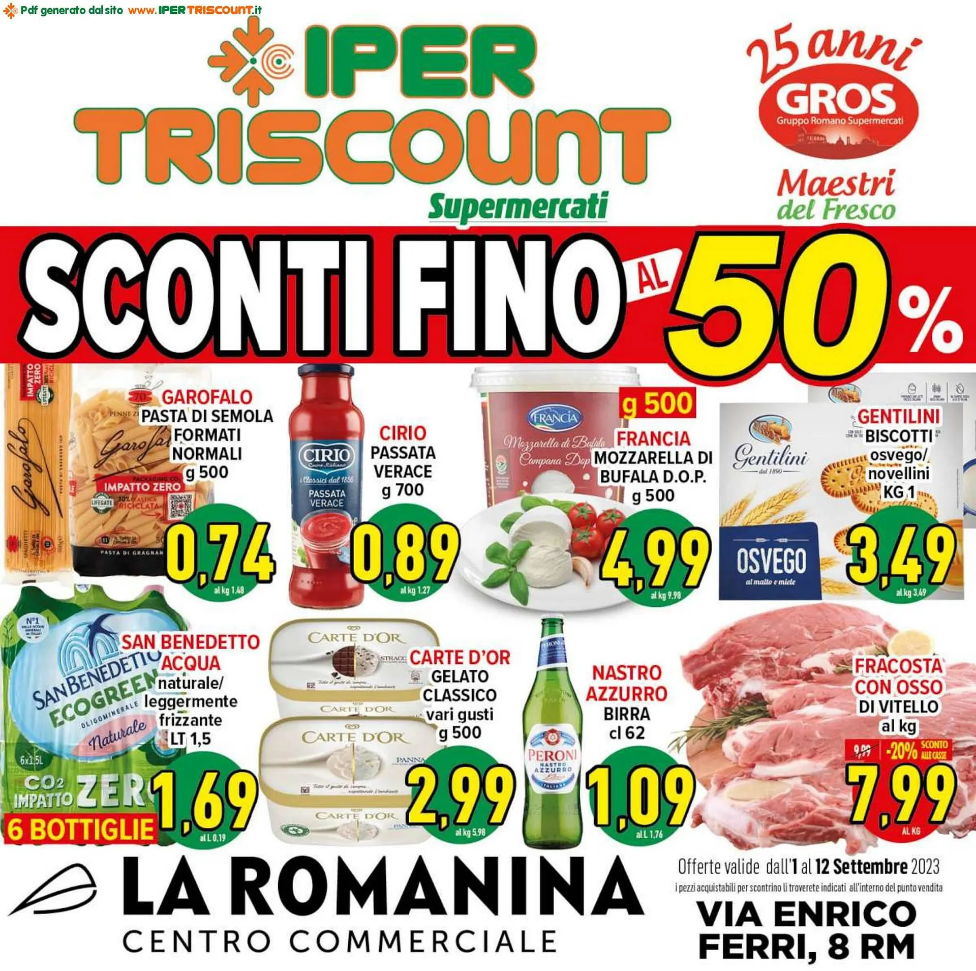 Volantino Iper Triscount da 1 settembre a 12 settembre di 2023 - Pagina del volantino 1
