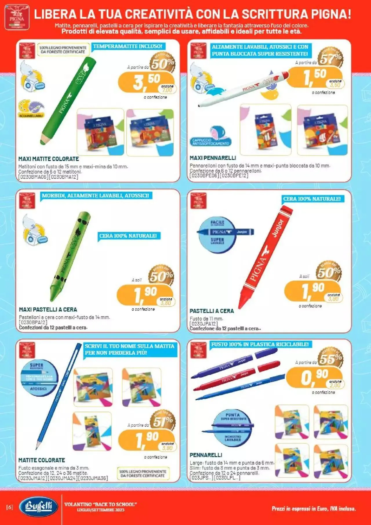 Volantino Buffetti da 1 luglio a 30 settembre di 2023 - Pagina del volantino 6
