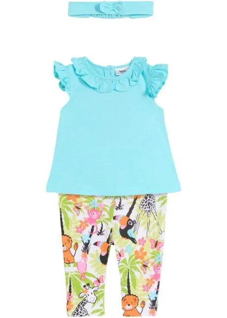 Maglia, leggings, fascia capelli (set 3 pezzi)