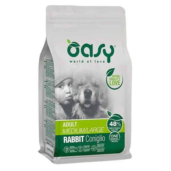 Oasy - One Animal Protein Adult Medium & Large con Coniglio
