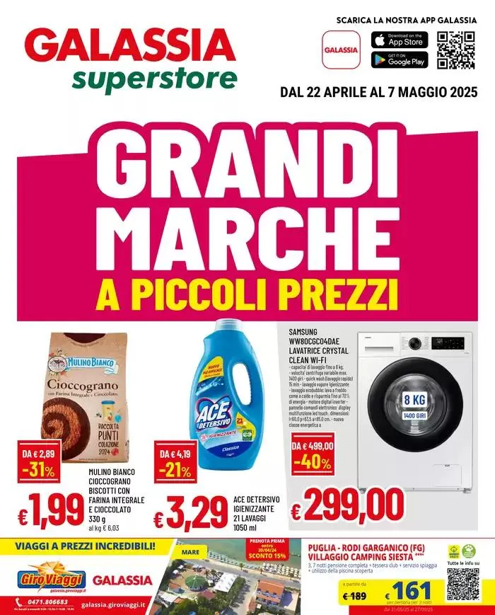 GRANDI MARCHE A PICCOLI PREZZI da 22 aprile a 7 maggio di 2025 - Pagina del volantino 1