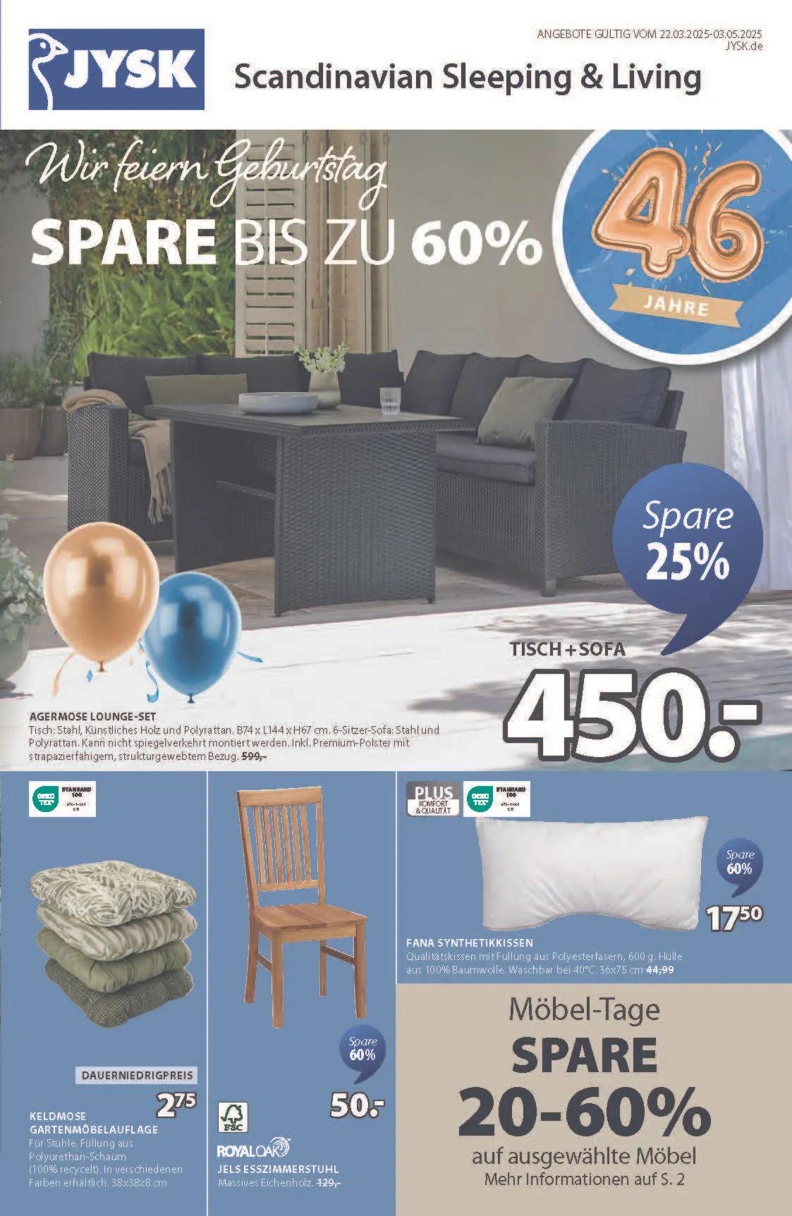 JYSK Deals & Rabatte von 31. März bis 3. Mai 2025 - Prospekt seite 1